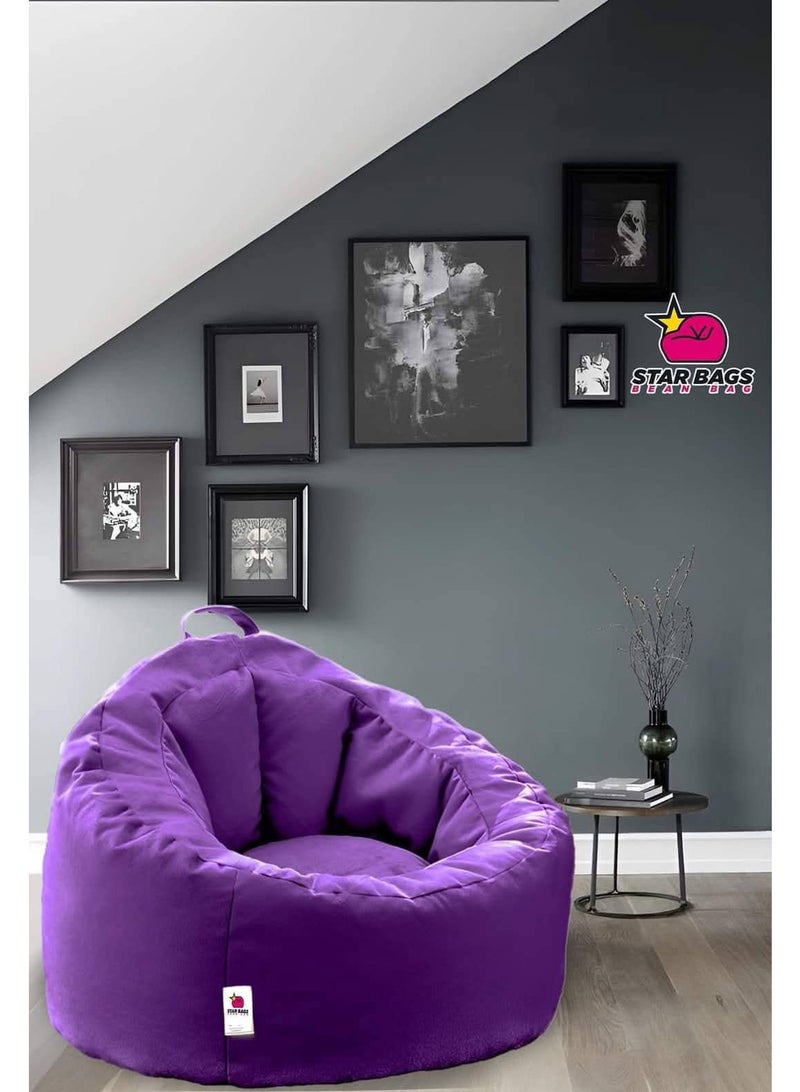 Star Bags - Bean Bags Bean Bag Chair Comfy - From Star Bags - 100*75cm - Purple - Velvet Fabric - Image 1