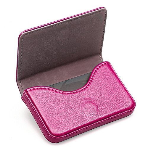 AI-DEE RFID Blocking Wallet - Minimalist Leather Business Credit Card Holder - Rose - Image 2