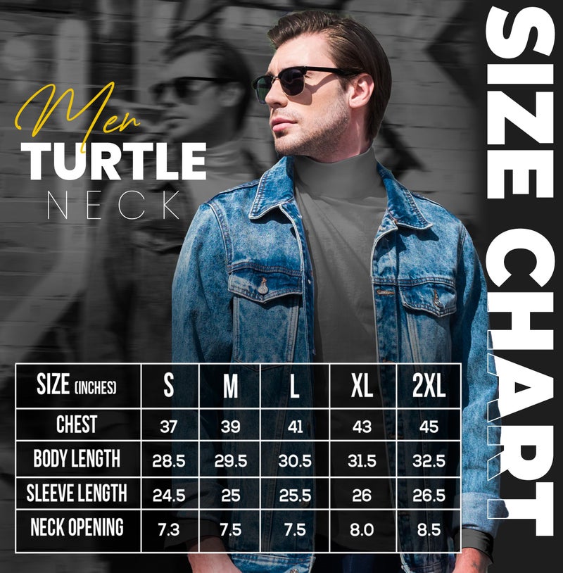 Utopia Wear Turtleneck Men Slim Fit UPF 50+ Lightweight Pullover Sweater Long Sleeves Top, X-Large, Steel Grey - Image 2