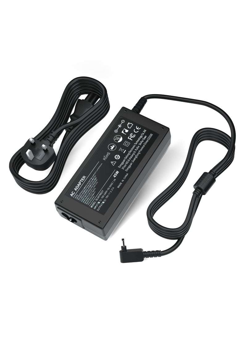45W Laptop Adapter Charger for Acer Chromebook 11 13 14 15 R11 R13 R14 CB3 CB5 CB3-532 CB3-431 C720 CB3-431 PA-1450-26 A13-045N2A Aspire 3 A315-23 A315-35 A314-22 Power Supply Cordï¼ˆ3.0mm * 1.1mmï¼‰