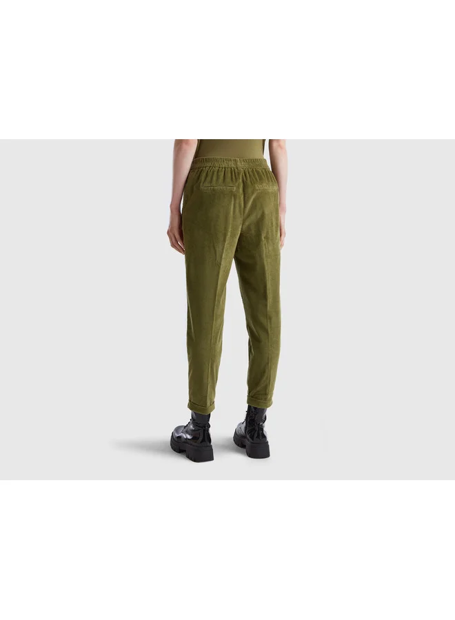 UNITED COLORS OF BENETTON Chinos In Velvet With Stretch Waist
