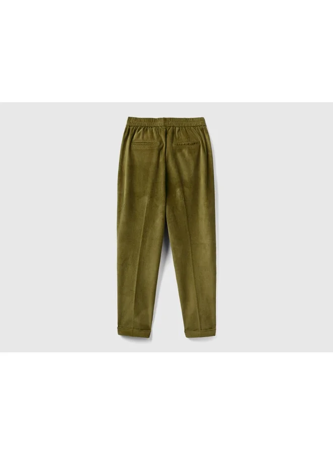 UNITED COLORS OF BENETTON Chinos In Velvet With Stretch Waist