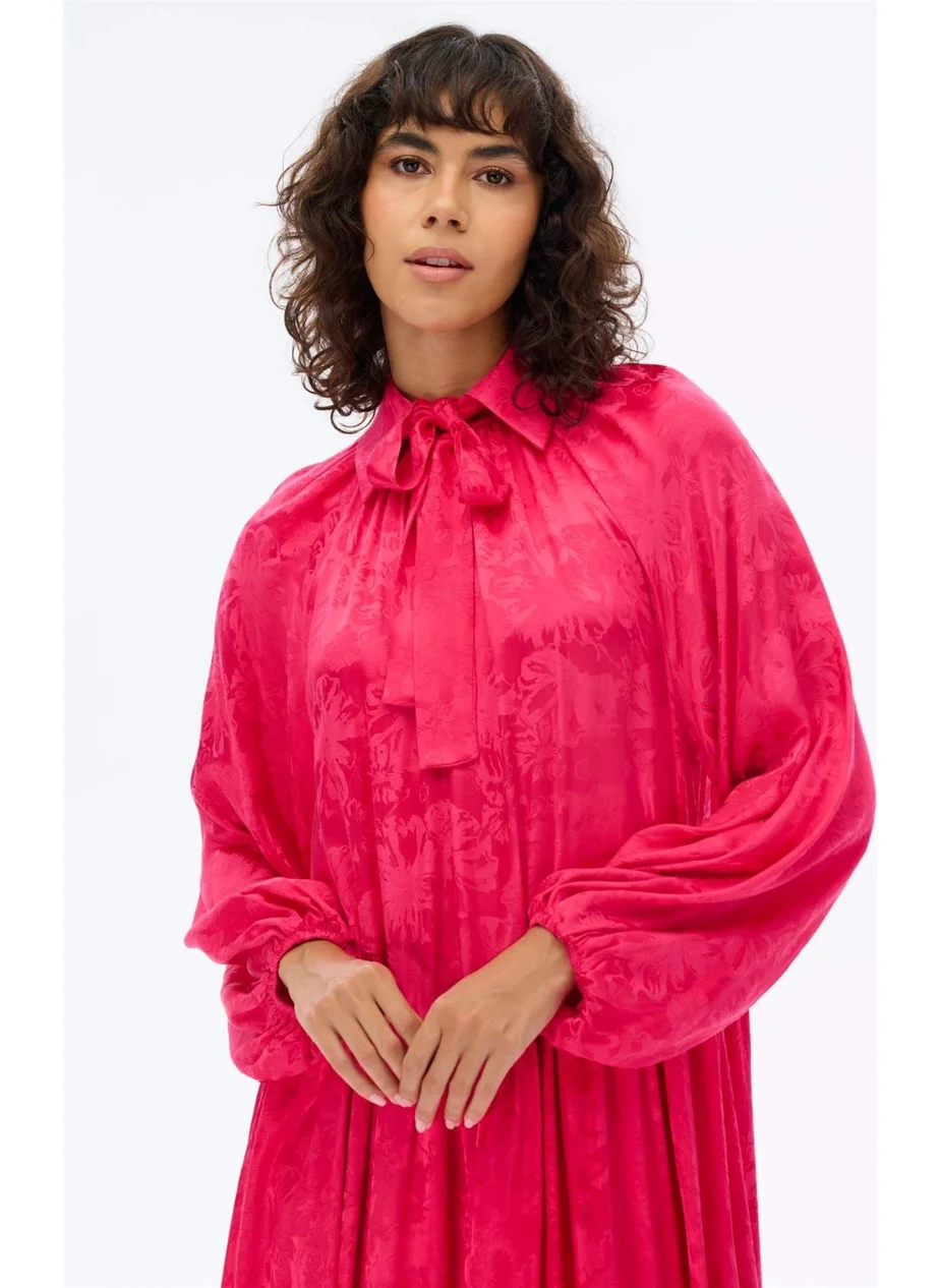 Miha Baby Collar Oversize Dress Fuchsia