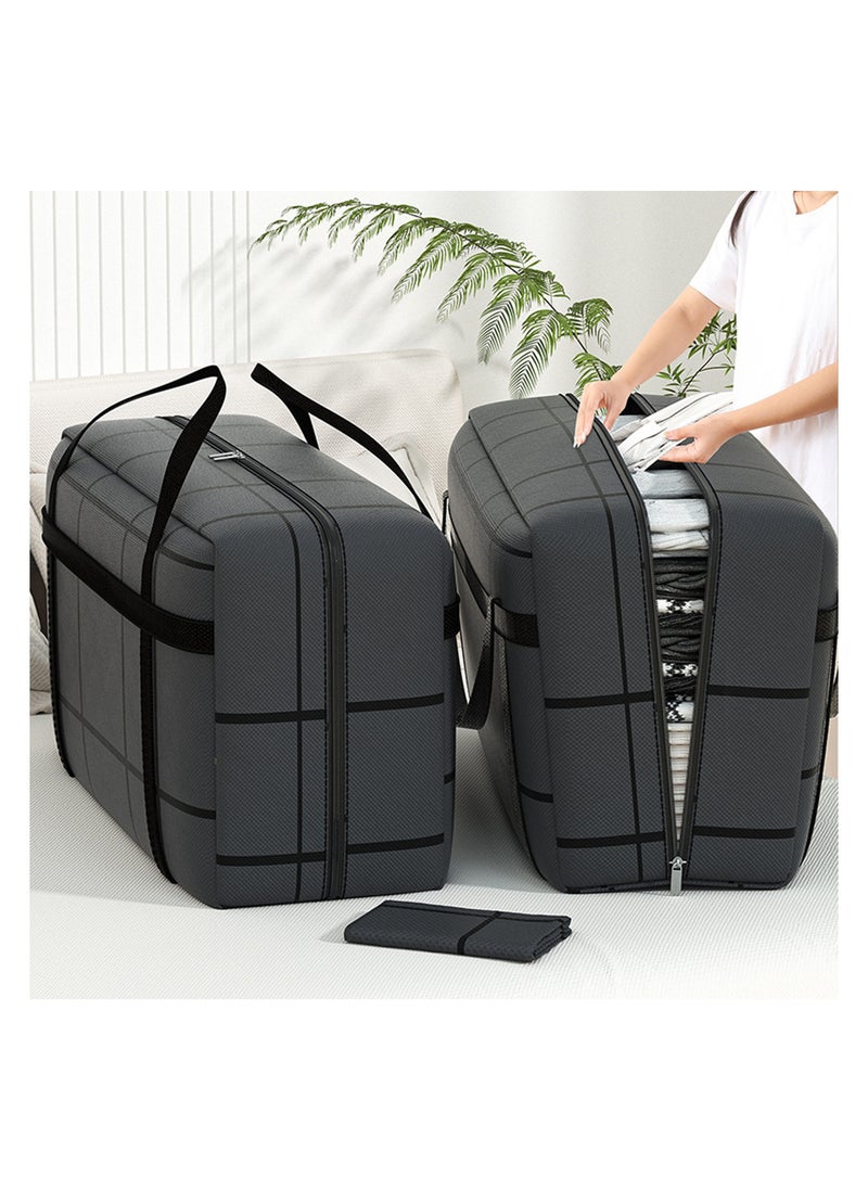 3pcs Waterproof Storage Bags Over Sized Large and Medium Thick Heavy Duty Moving Bags Storing Totes Strong Handles and Zip for Cloths Blankets Bedding Pillows Travel 3 Sizes 200L,150L,100L
