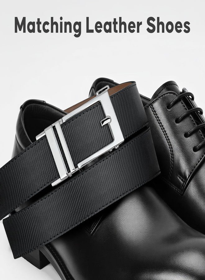 ITIEZY Ratchet Belt for Men - 1 3/8" Click Leather Belt for Dress and Casual, No Holes Adjustable Trim to Fit - Image 5