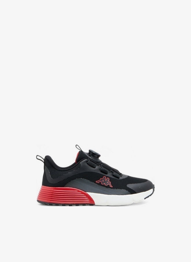 Kappa Boys' Logo Print Sports Shoes with Rotating Buckle Closure - Image 3