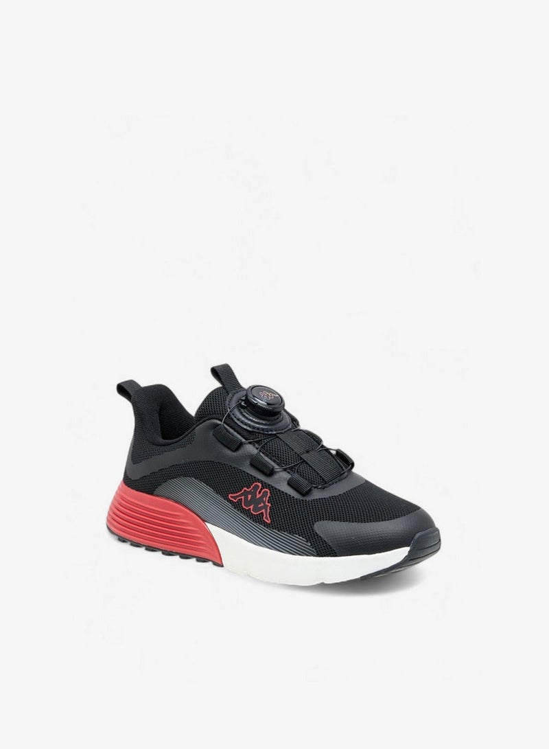 Kappa Boys' Logo Print Sports Shoes with Rotating Buckle Closure - Image 2