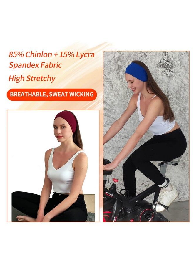 RITOPER Workout Wide Headbands For Women Non Slip Buttery Soft Yoga Running Gym Sports Head Bands Stretch Sweat Band Solid Hair Bands For Women - Image 5