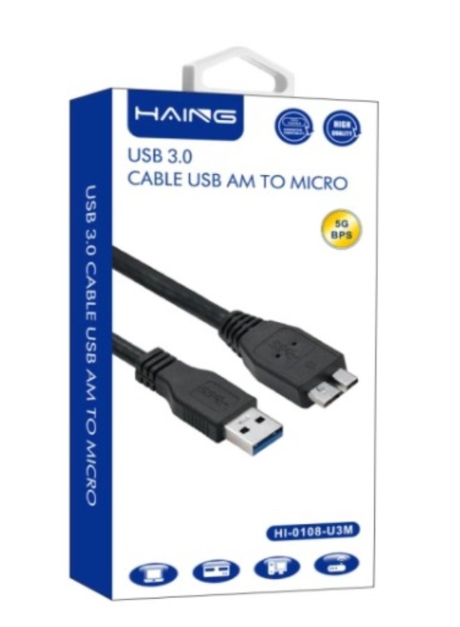 Haing USB 3.0 AM TO MICRO Cable - Image 1