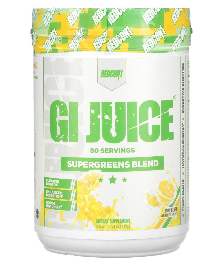 REDCON1 GI Juice Supergreens Blend Lemon Blast 15.24 oz (432 g)