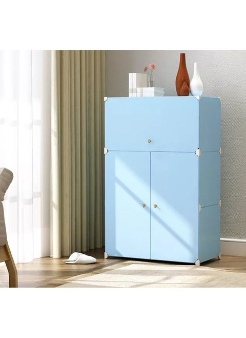 Shoe Rack Cupboard Blue