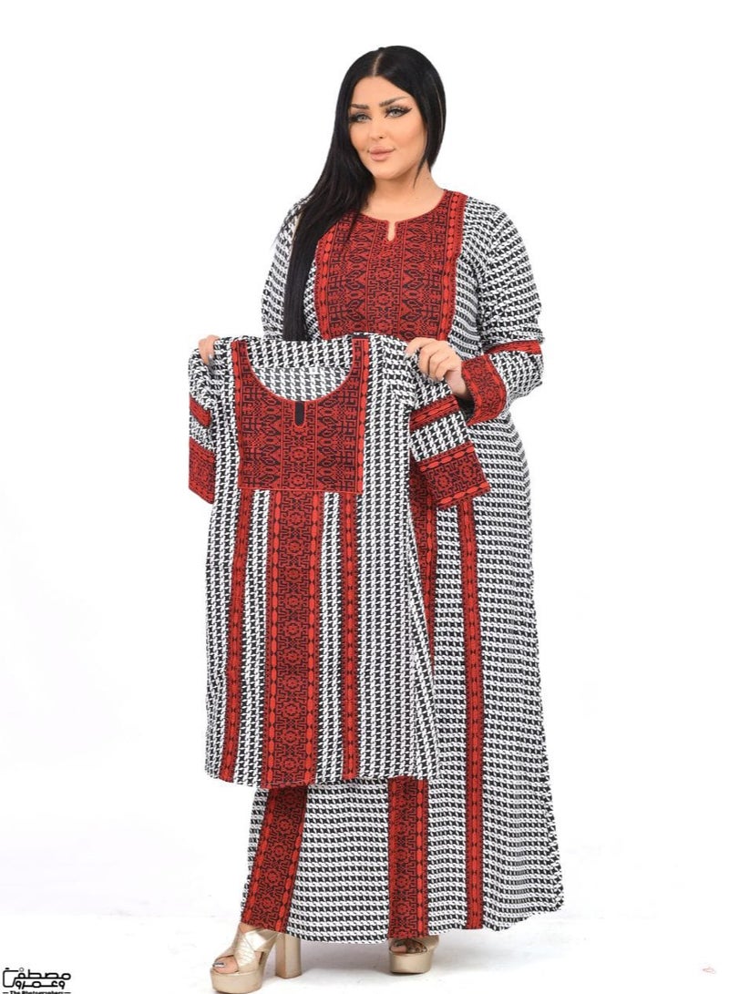 Brides A luxurious jalabiya with Jordanian embroidery A-308 - Image 5