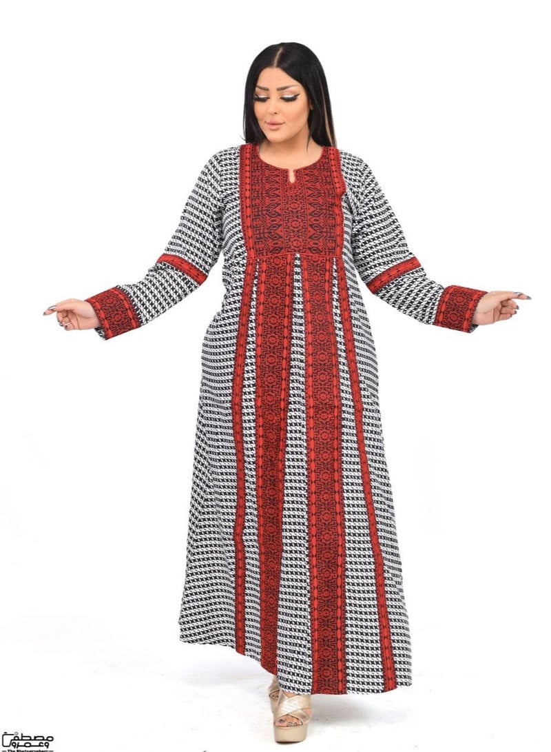 Brides A luxurious jalabiya with Jordanian embroidery A-308 - Image 2