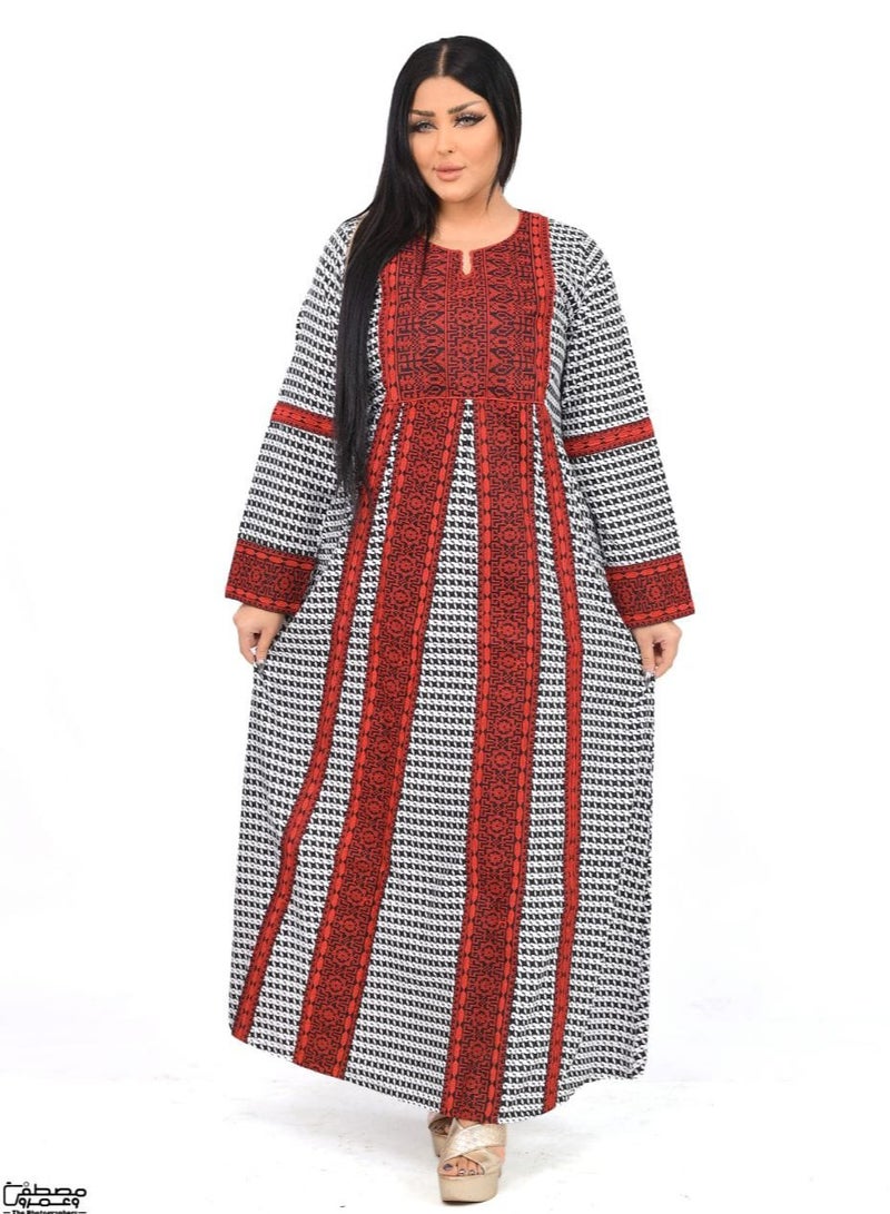 Brides A luxurious jalabiya with Jordanian embroidery A-308 - Image 4