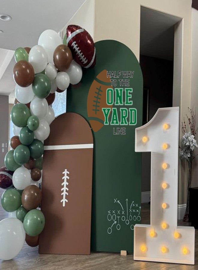 Capiont Football Half Way To The One Yard Line Decal - Football Theme 1/2 Birthday Party Decorations Supplies for Boys,Six Months Decorations for Balloon Arch (Football Green Black) - Image 4