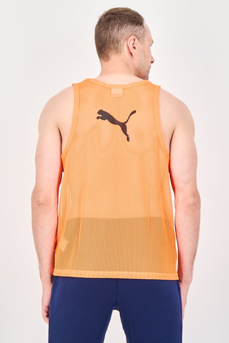 PUMA Men Sportswear Fit Sleeveless Training Vest, Neon Orange - Image 3