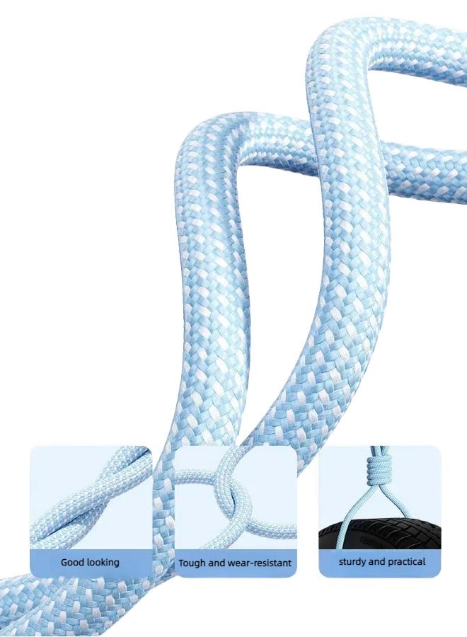 Type C  6A Super Fast Charging Braided Data Cable 1.5M Blue for Huawei P60/P50/P40/Mate30/20/10, Samsung S23/22/21, Xiaomi M13/M12/M11, Oppo, etc. - Image 4