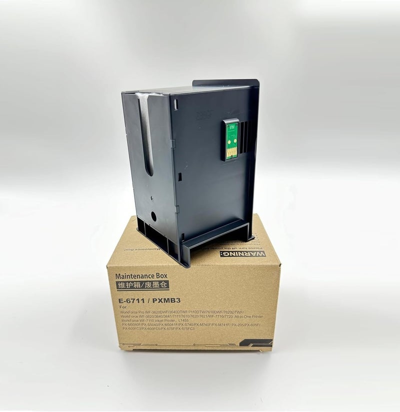 CANOFF T6711 C13T671100 Ink Maintenance Box Compatible for Workforce Pro WF-3620DWF 3640DTWF 7110DTW 7610DWF 7620DTWF Workforce WF-3620 3640 3641 7111 7610 7720(with Chip)(T6711 Maintenance Box) - Image 1