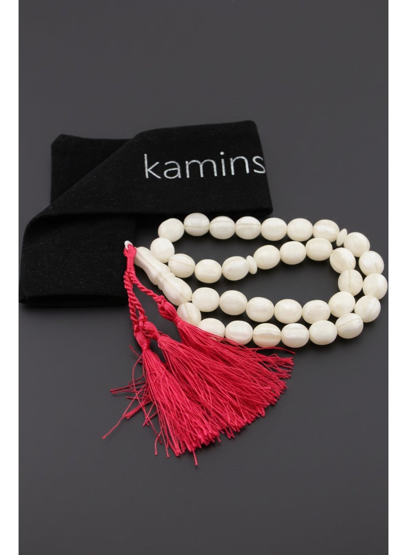 مجموعة كامين white amber rosary - Image 1