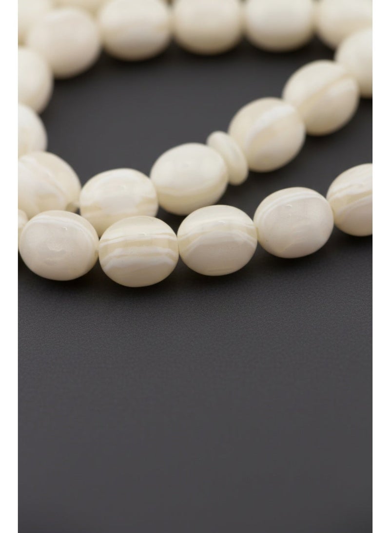مجموعة كامين white amber rosary - Image 5