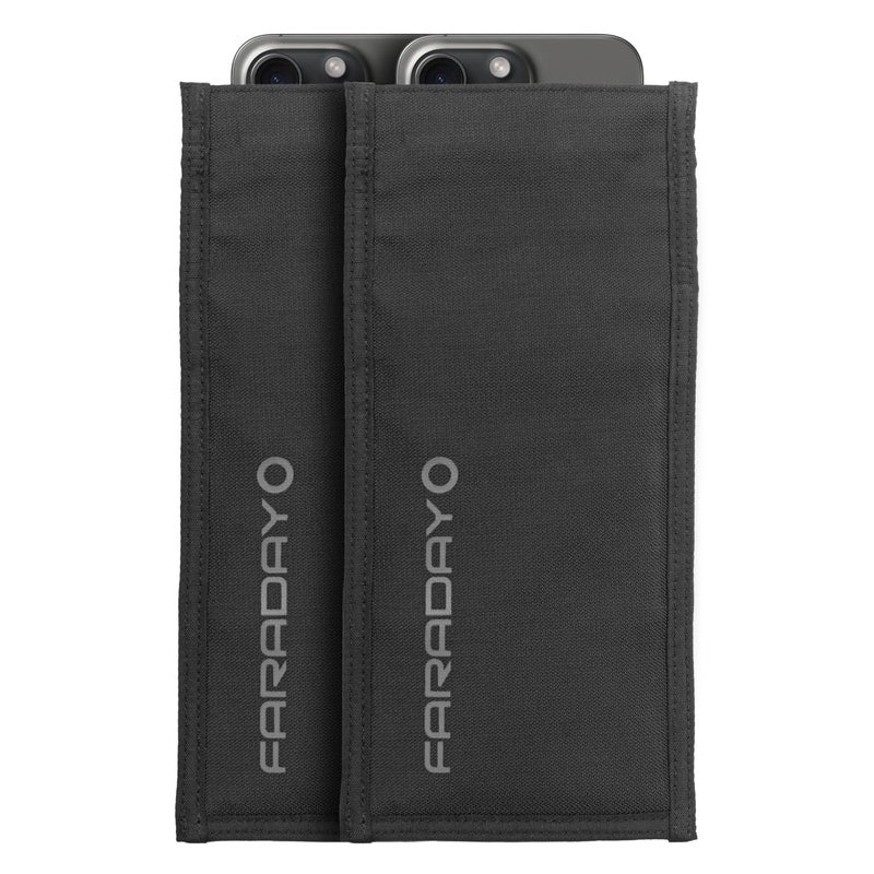 Faraday Defense Faraday Bag Jacket Pro Magnetic Closure Shielding Law Enforcement Military Travel Data Security Privacy AntiTracking AntiHacking Black 2 Pack Phone Vertical - Image 3
