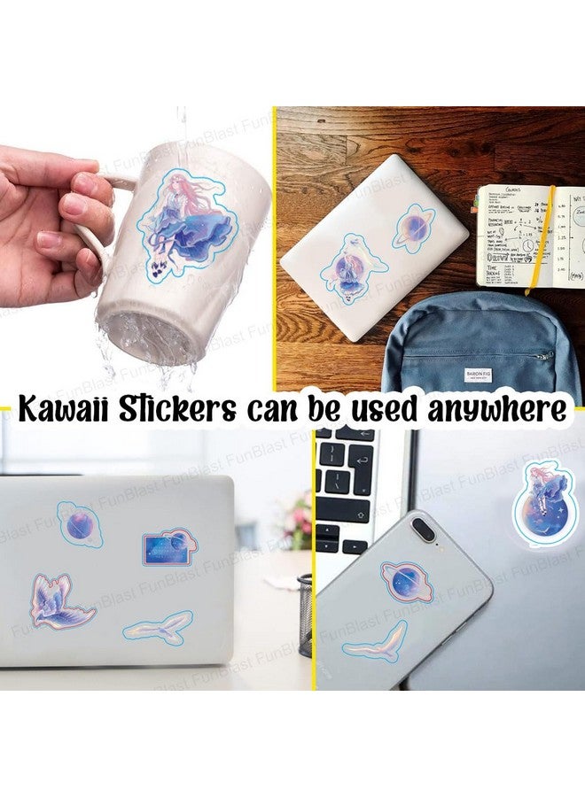 FunBlast Kawaii Stickers Set - 12 Sheet (340+ Pcs) DIY 3D Stickers for Girls, Aesthetic Sticker, Self-Adhesive Stickers, Stickers for Journaling, Scrapbooking, Cute Stickers Set (Seagreen) - Image 3