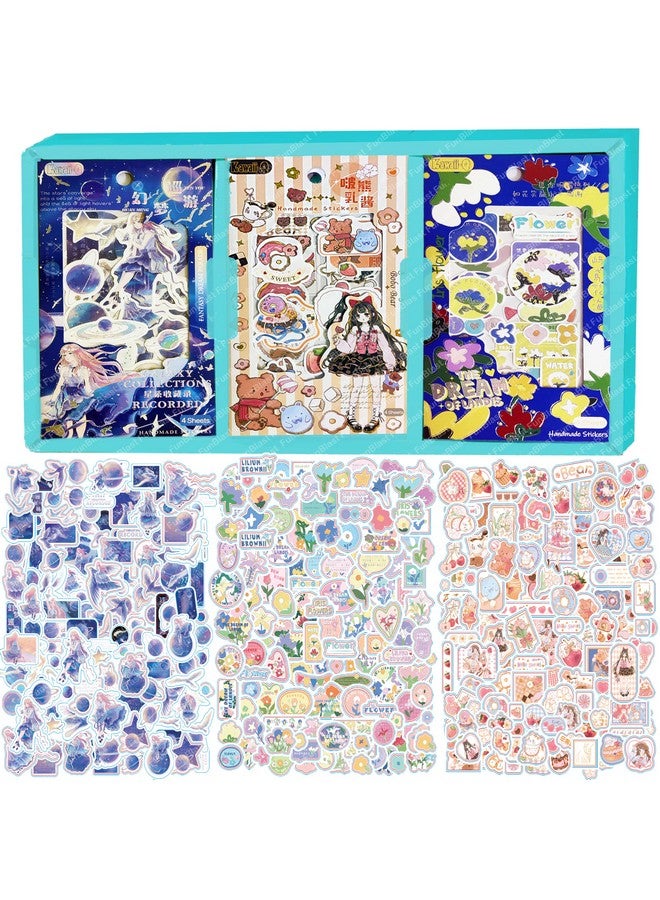 FunBlast Kawaii Stickers Set - 12 Sheet (340+ Pcs) DIY 3D Stickers for Girls, Aesthetic Sticker, Self-Adhesive Stickers, Stickers for Journaling, Scrapbooking, Cute Stickers Set (Seagreen) - Image 1
