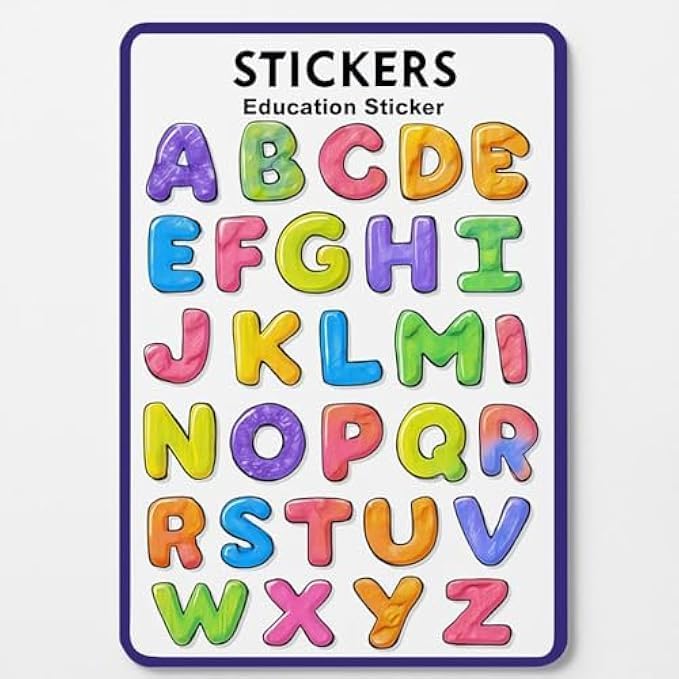 Fitto Alphabet Educational Stickers for Kids - Reusable Peel-and-Stick Letters for Early Learning, Preschool Classroom Activities - Image 1