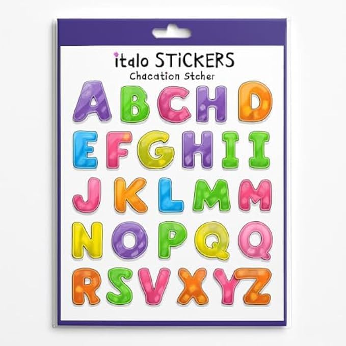 Fitto Alphabet Educational Stickers for Kids - Reusable Peel-and-Stick Letters for Early Learning, Preschool Classroom Activities - Image 3