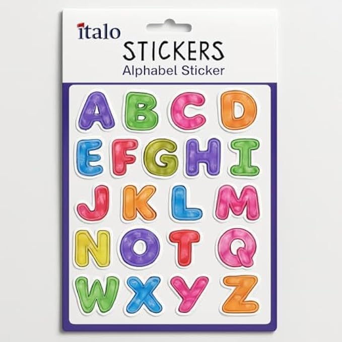 Fitto Alphabet Educational Stickers for Kids - Reusable Peel-and-Stick Letters for Early Learning, Preschool Classroom Activities - Image 2