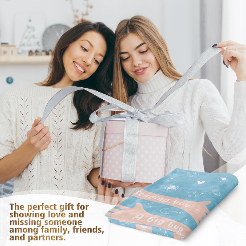 Afterprints احصل على ما يرام للهدايا للنساء الرجال عناق/الشفاء بطانية التفكير فيك/تشعر بتحسن/تعاطف/بعد هدايا الجراحة لأصدقاء زملاء العمل - Image 2