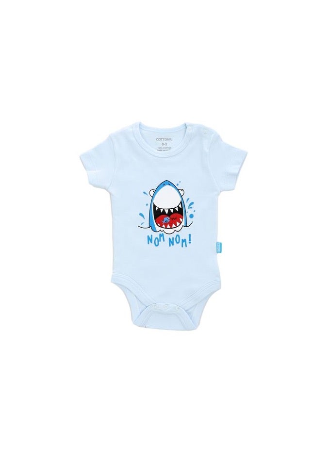 COTTONIL Baby Boys Half Sleeves Printed Onesies "With Snap Closure" - Image 1
