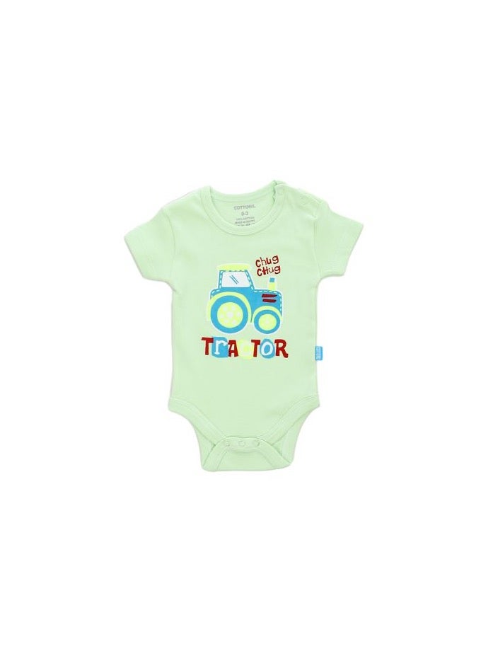 COTTONIL Baby Boys Half Sleeves Printed Onesies "With Snap Closure" - Image 2