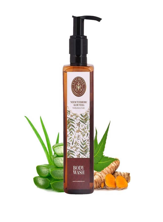 LUXURIATE Neem Turmeric Aloe Vera Body Wash for Purification of Skin | Whole Body Shower Liquid for Men and Women | Organic, Paraben Free - 200 ml - Image 2