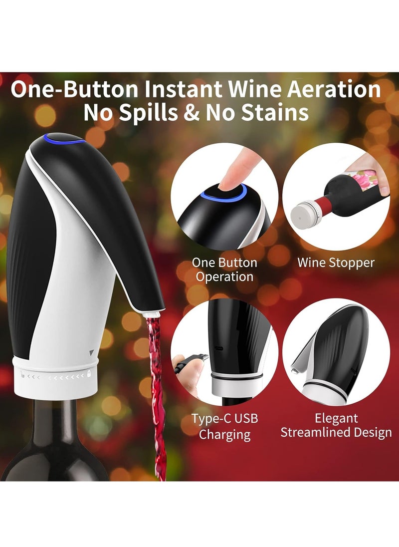 General - Electric Wine Aerator Pourer - Portable Electric Wine Decanter Set, Automatic Wine Aerator Pourer Spout with USB Rechargeable, Smart Wine Dispenser Best Wine Gifts for Home, Bar and Travel - Image 1