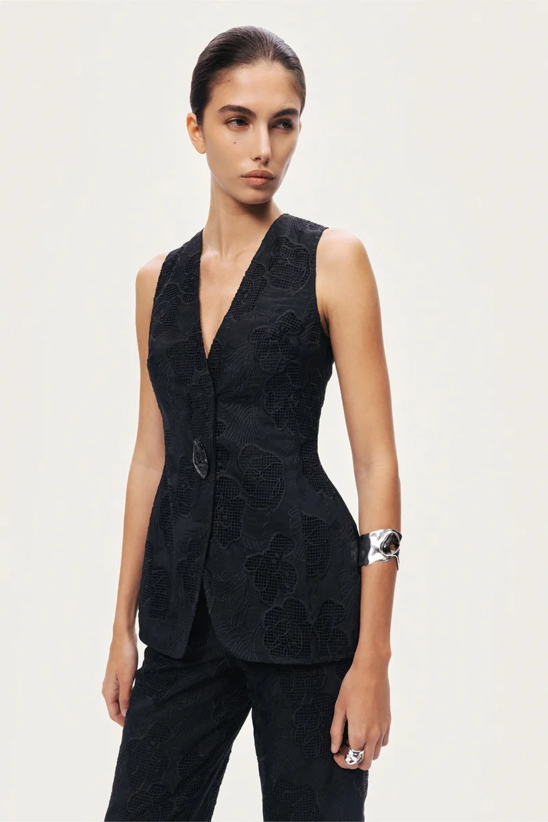 نوكتورن Textured Tailored Vest