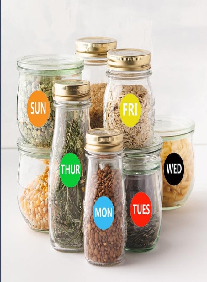 Remarkable 7 Days of The Week Labels Color Coding Dot Round Self Adhesive Stickers,1inch Round Dot Stickers-Mon,Tue,Wed,Thurs,Fri,Sat Sun-Food Rotation Labels(500 Pcs) - Image 4