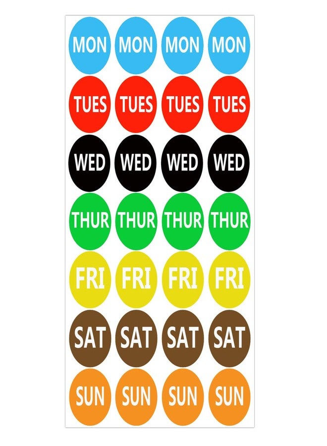 Remarkable 7 Days of The Week Labels Color Coding Dot Round Self Adhesive Stickers,1inch Round Dot Stickers-Mon,Tue,Wed,Thurs,Fri,Sat Sun-Food Rotation Labels(500 Pcs) - Image 2