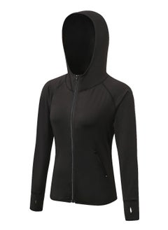 Generic Women Quick Dry Breathable Elastic Coat Black  - Image 1