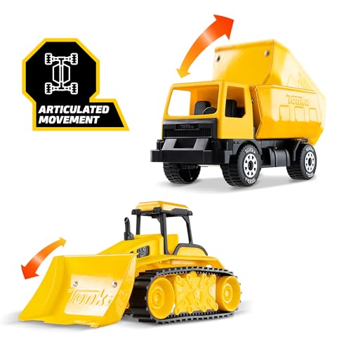 Tonka - Steel Classics Giga Series - Dump Truck & Bulldozer, 2-Pack - Image 3