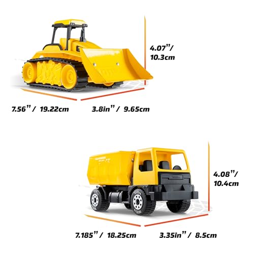 Tonka - Steel Classics Giga Series - Dump Truck & Bulldozer, 2-Pack - Image 5