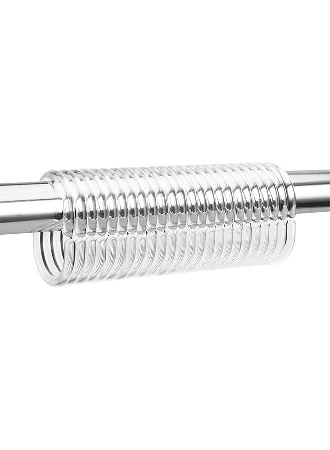 كيلا 24 قطعة من حلقات ستارة الحمام، خطافات ستارة الحمام، خطافات دش على شكل حرف C لستارة الحمام، خطافات ستارة دش شفافة للحمام - Image 3