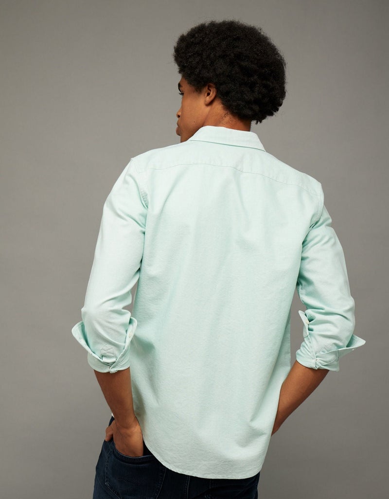 American Eagle AE Slim Fit Everyday Oxford Button-Up Shirt - Image 2