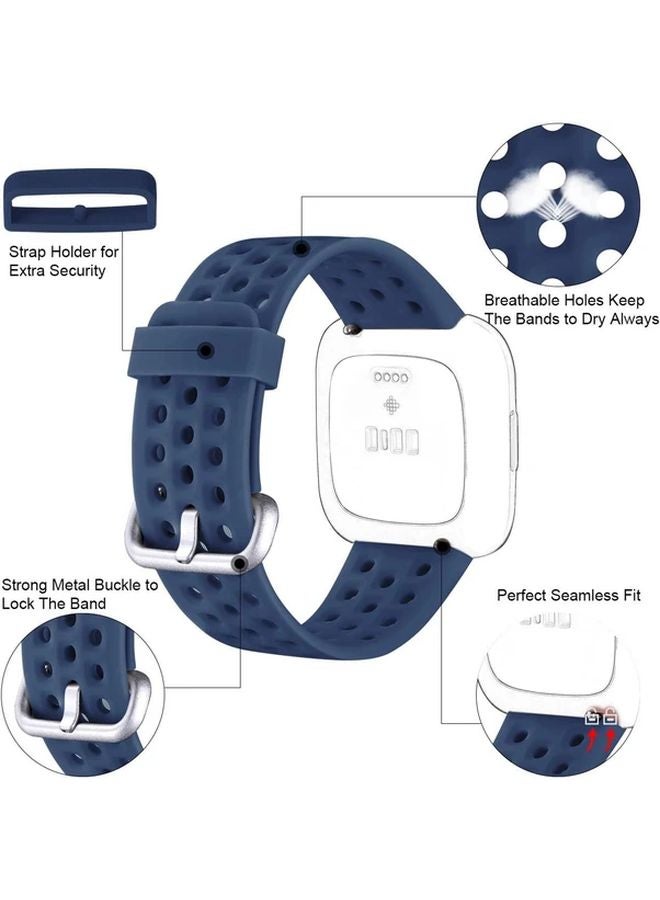 Light Cyan Large Silicone Band For Fitbit Versa Versa 2 Versa Lite Sport Wristband - Image 4