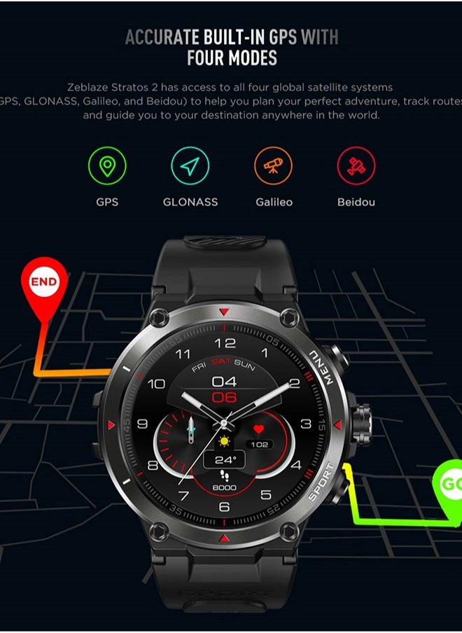 Zeblaze AMOLED Smart Watch GPS Built-in Smart Watches for Men Smartwatches with Bluetooth Make/Answer Calls Multi-app Message Reminder Multi Language Fitness Watch Compatible Android iOS  - Image 2