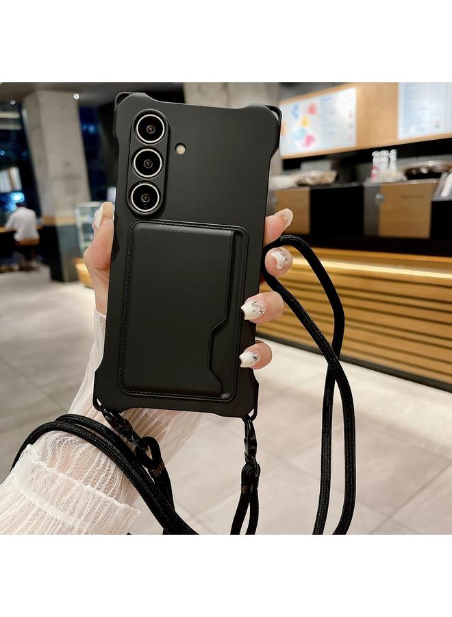 erorex Case For Samsung Galaxy S24 FE 5G Liquid TPU Card Bag Four Corner Shockproof Phone Case - Image 1