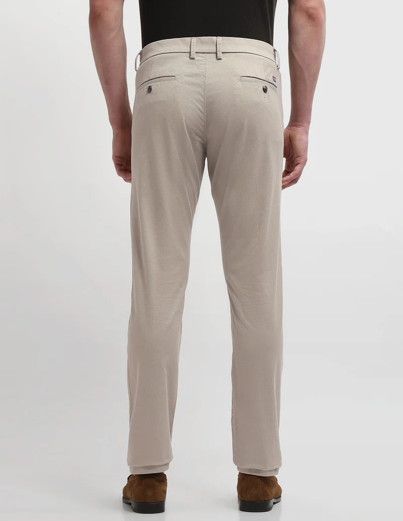 Arrow Beige Bronson Slim Fit Art On Chinos for Men | Best Price UAE