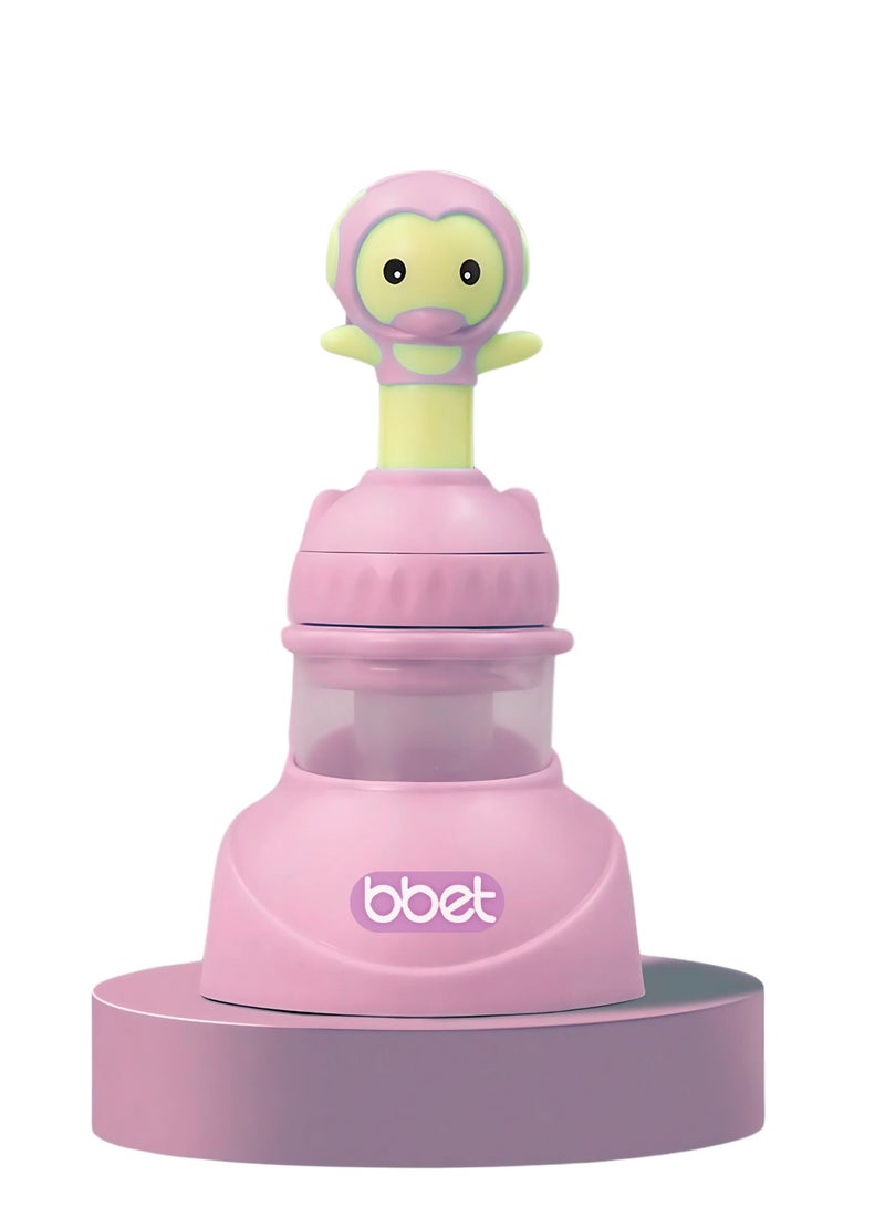 Twisoo Silicone Infant Fruit Feeder - BPA Free Silicone Mesh Nipple - Safe Fresh Vegetable & Fruit Feeder for Babies, Easy to Hold, Ideal for Weaning & Teething (Pink) - Image 1