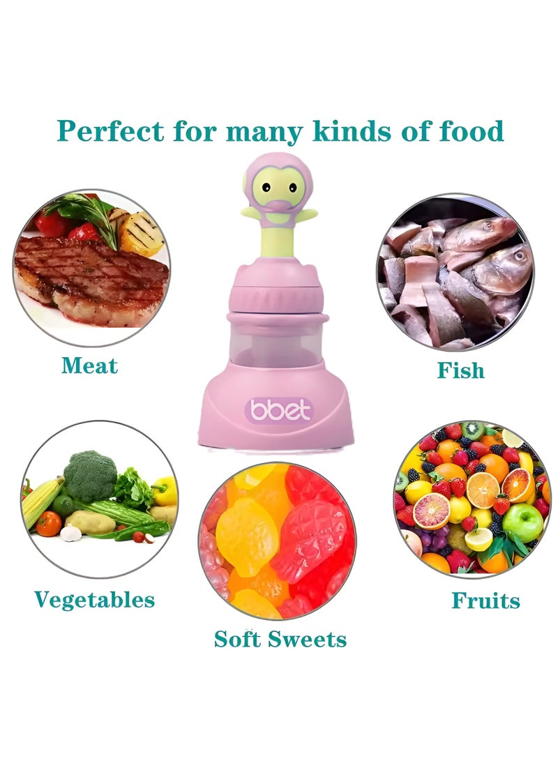 Twisoo Silicone Infant Fruit Feeder - BPA Free Silicone Mesh Nipple - Safe Fresh Vegetable & Fruit Feeder for Babies, Easy to Hold, Ideal for Weaning & Teething (Pink) - Image 2