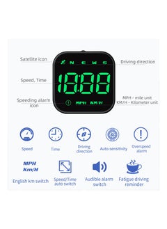 SYOSI G4S Digital GPS Speedometer, New HUD Car Head Up Display with Digital Speed in MPH KPH, Universal Fatigue Driving Reminder, Overspeed Alarm Trip Meter, for All Vehicle (Green)  - Image 2